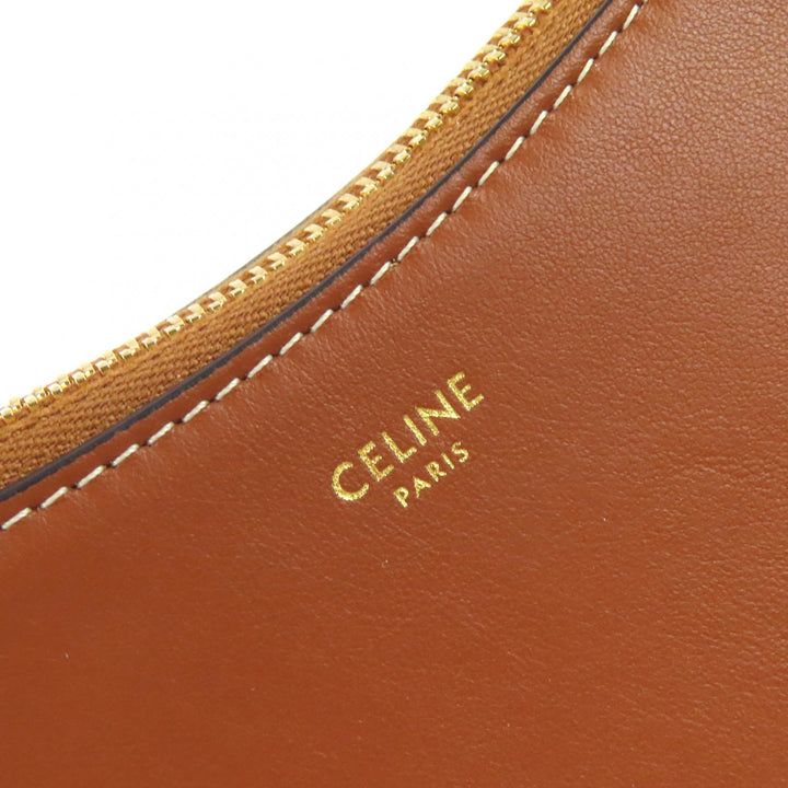 未使用品△CELINE セリーヌ 19958 MEDIUM AVA CHAIN ミディアム アヴァ レザー チェーンショルダーバッグ ホーボーバッグ タン ブラウン