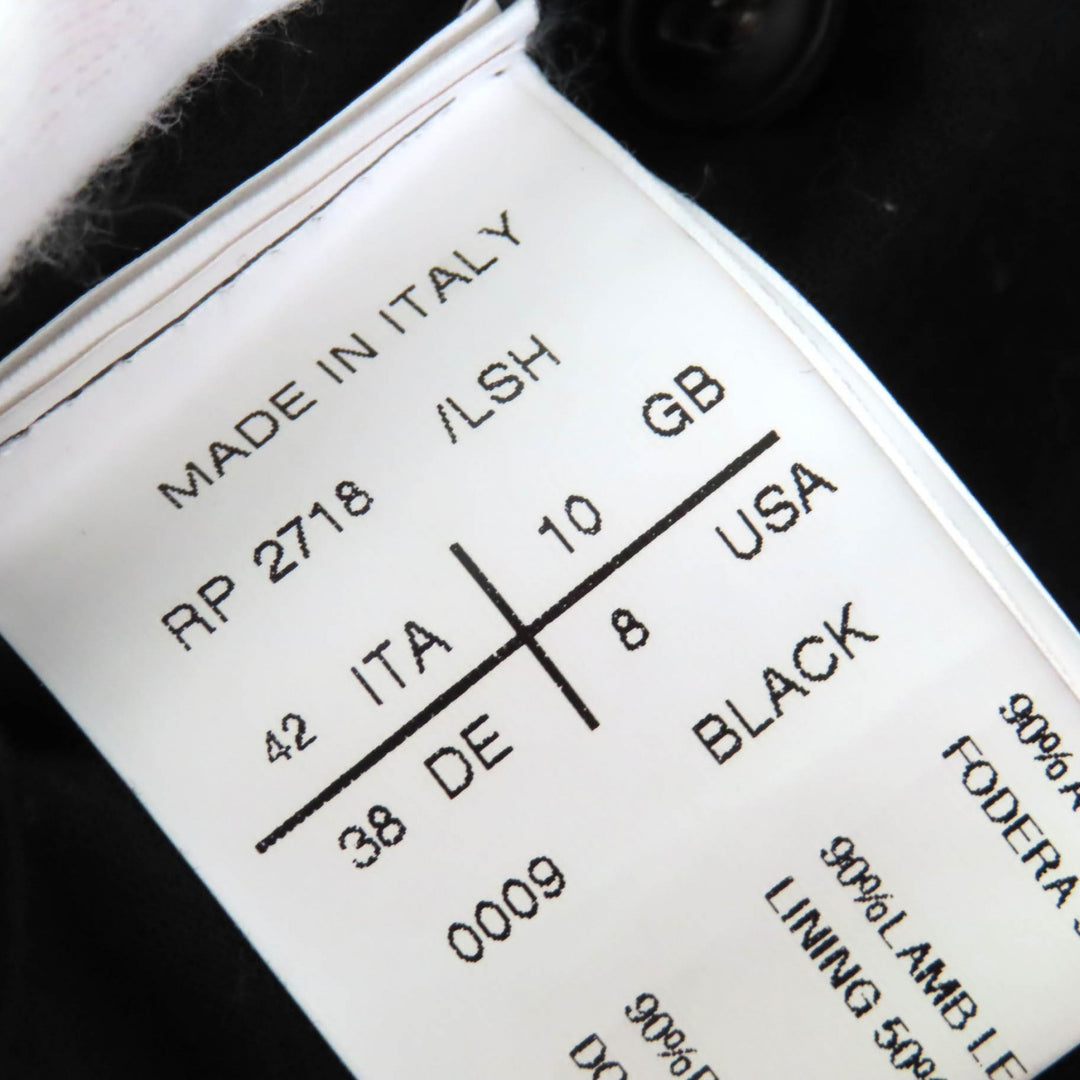 美品△Rick Owens リックオウエンス RP2718 アーカイブ ムートン ライダースジャケット ブラック 42 イタリア製 レディース