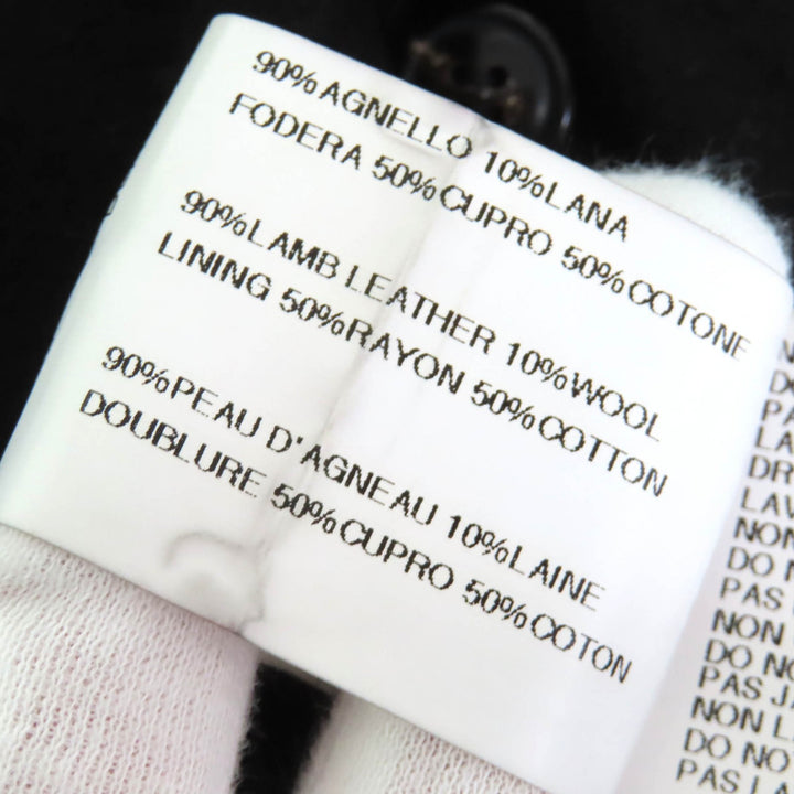 美品△Rick Owens リックオウエンス RP2718 アーカイブ ムートン ライダースジャケット ブラック 42 イタリア製 レディース