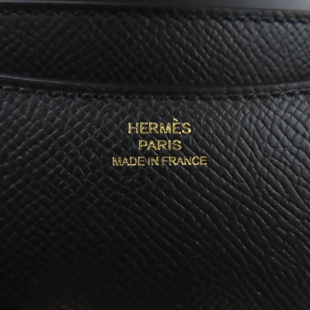 未使用品★HERMES エルメス コンスタンス 3ミニ ミロワール ブラック ヴォーエプソン ローズゴールド金具 ショルダーバッグ K刻印 仏製