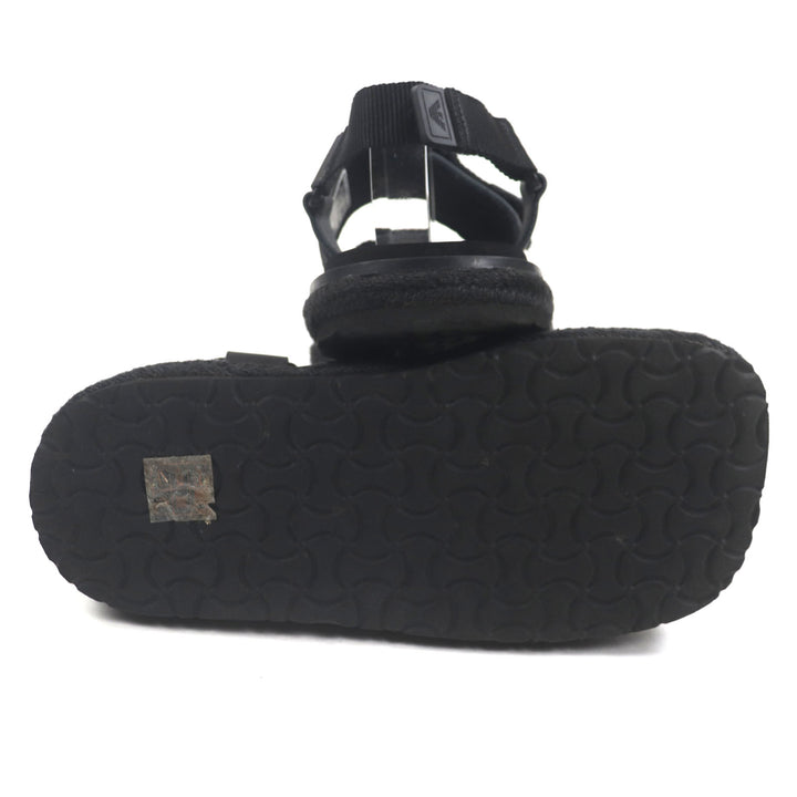未使用品▼EMPORIO ARMANI エンポリオ アルマーニ X4P112 ナイロン ロゴデザイン ストラップサンダル ブラック US7 UK6 25cm メンズ