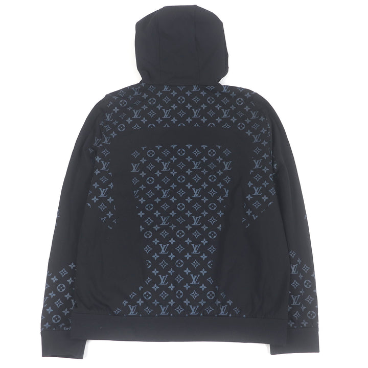 極美品□LOUIS VUITTON ルイヴィトン 22SS LV 2054 ハイブリッドジップスルーモノグラムパーカー ブラック L イタリア製 正規品 メンズ