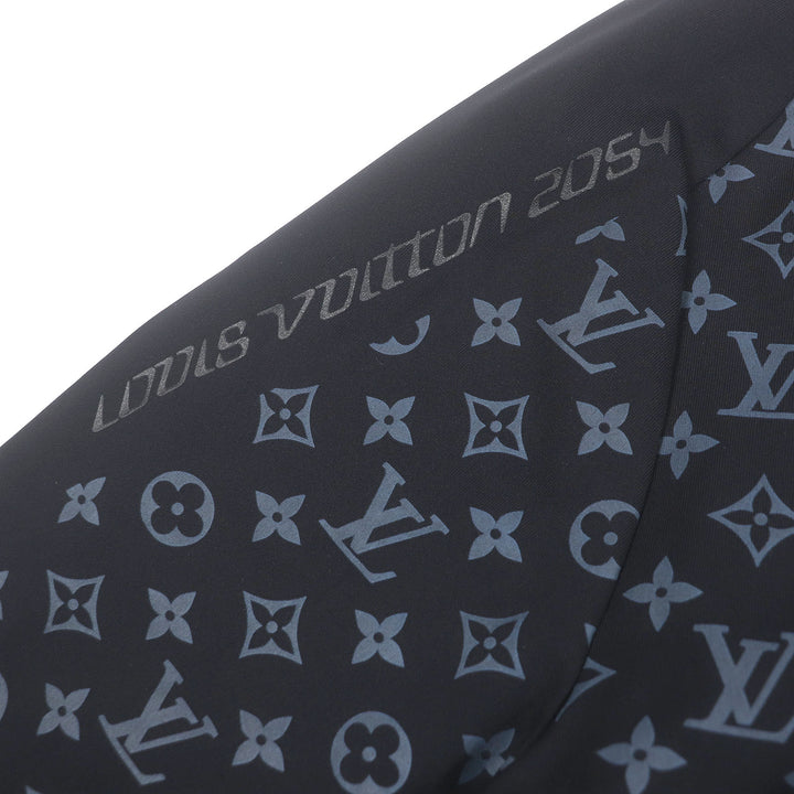 極美品□LOUIS VUITTON ルイヴィトン 22SS LV 2054 ハイブリッドジップスルーモノグラムパーカー ブラック L イタリア製 正規品 メンズ