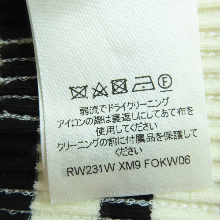 極美品☆LOUIS VUITTON ルイヴィトン 23SS LVチェーン スパンコール装飾 クロップド丈 ノースリーブ アイボリー ブラック XS 正規品