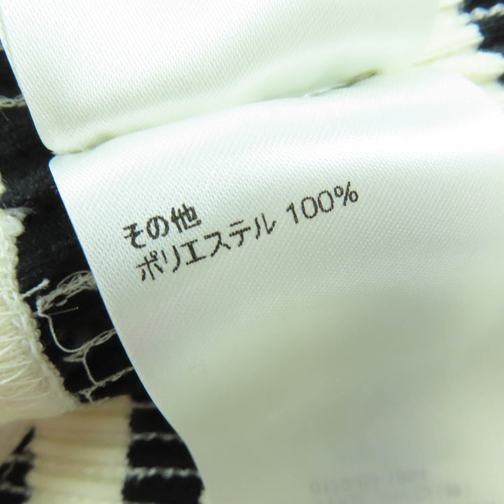 極美品☆LOUIS VUITTON ルイヴィトン 23SS LVチェーン スパンコール装飾 クロップド丈 ノースリーブ アイボリー ブラック XS 正規品