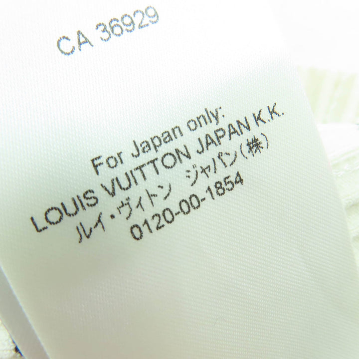 極美品☆LOUIS VUITTON ルイヴィトン 23SS LVチェーン スパンコール装飾 クロップド丈 ノースリーブ アイボリー ブラック XS 正規品