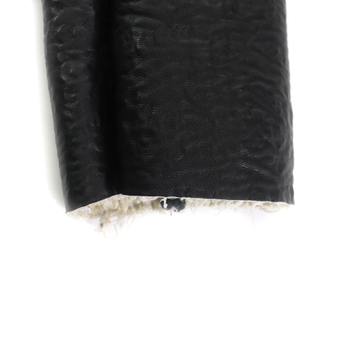 良品★CELINE セリーヌ 2 5G89 3765 カットオフ プリーツデザイン ラムレザー ジャケット ブラック 36 イタリア製 正規品 レディース
