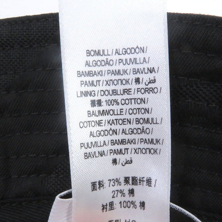 極美品□BURBERRY バーバリー 8048768 コットン100% TBロゴ 総柄 ロゴ金具付き 帽子 バケット ハット ブラック イタリア製 正規品 メンズ