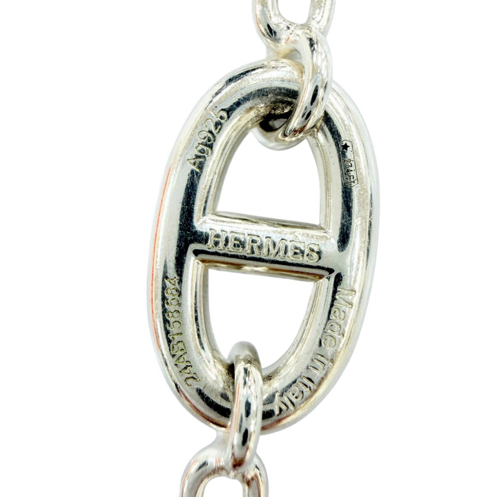 美品☆HERMES エルメス 2024年製 ファランドール ネックレス AG925 シェーヌダンクル アクセサリー 伊製 重量99.3g レディース 箱付