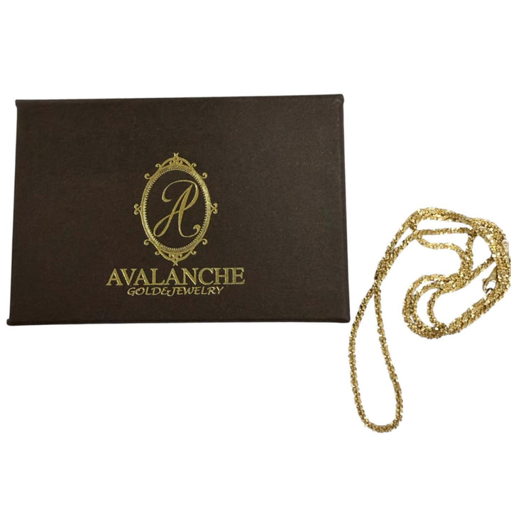極美品□AVALANCHE アヴァランチ ツイストスパークルネックレス 2mm 10K アクセサリー イエローゴールド 重量4.0g メンズ レディース