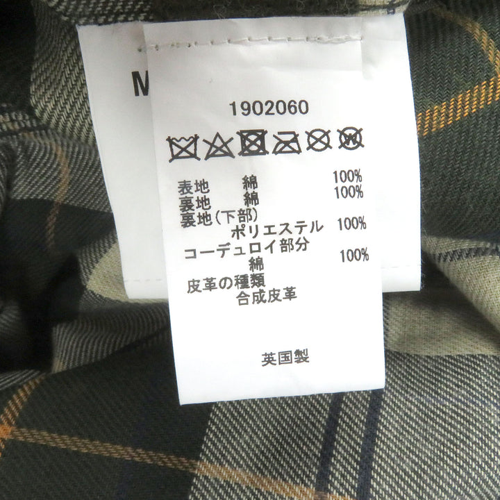 美品□Barbour バブアー 21AW MWX0008SG91 BORDER WAX JACKET 襟コーデュロイ オイルドジャケット カーキ 36 英国製 正規品　メンズ