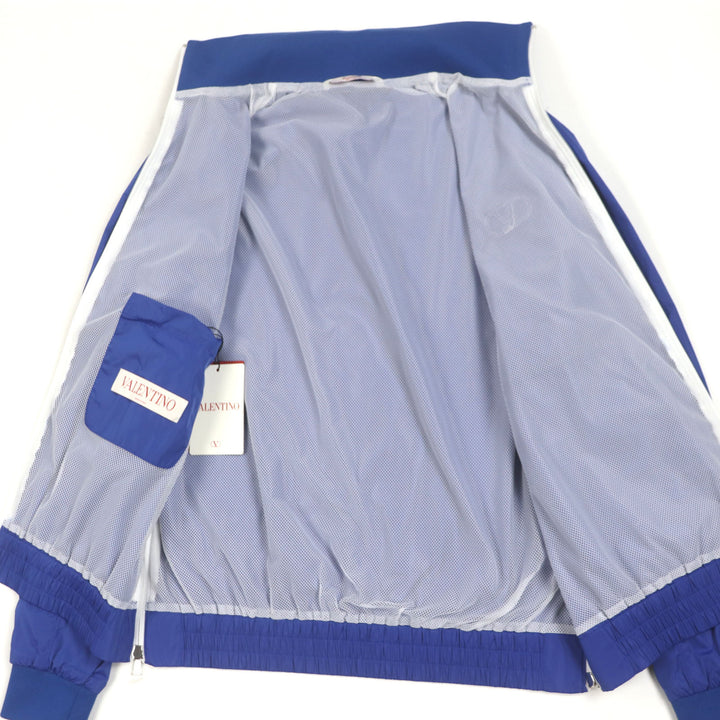 未使用品▼VALENTINO ヴァレンティノ 1V3CIL958LF Vロゴシグネチャー ZIPUP ブルゾン ナイロンジャケット ブルー 44 正規品 メンズ