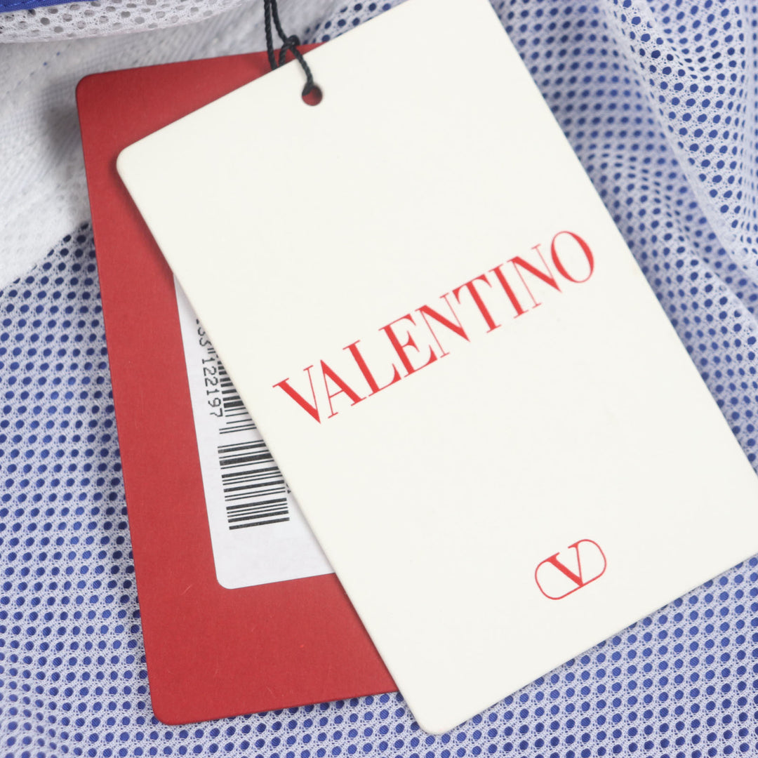 未使用品▼VALENTINO ヴァレンティノ 1V3CIL958LF Vロゴシグネチャー ZIPUP ブルゾン ナイロンジャケット ブルー 44 正規品 メンズ