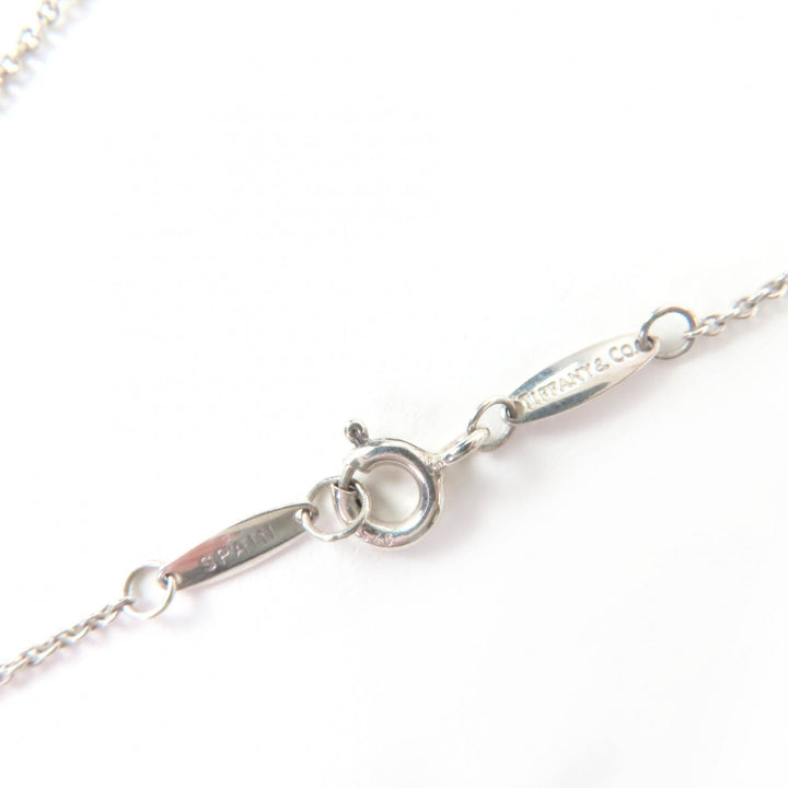 美品☆TIFFANY&amp;Co. ティファニー カラー バイザヤード 925 ターコイズ 19cm ブレスレット シルバー ブルー 保存袋付 重量1.1g レディース