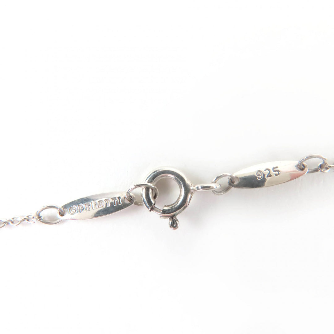 美品☆TIFFANY&amp;Co. ティファニー カラー バイザヤード 925 ターコイズ 19cm ブレスレット シルバー ブルー 保存袋付 重量1.1g レディース