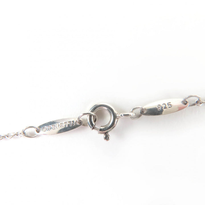 美品☆TIFFANY&amp;Co. ティファニー カラー バイザヤード 925 ターコイズ 19cm ブレスレット シルバー ブルー 保存袋付 重量1.1g レディース