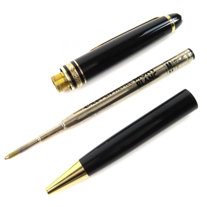 良品△MONTBLANC モンブラン マイスターシュティック クラシック ホワイトスター ツイスト式 ボールペン ブラック ゴールド 筆記確認済み