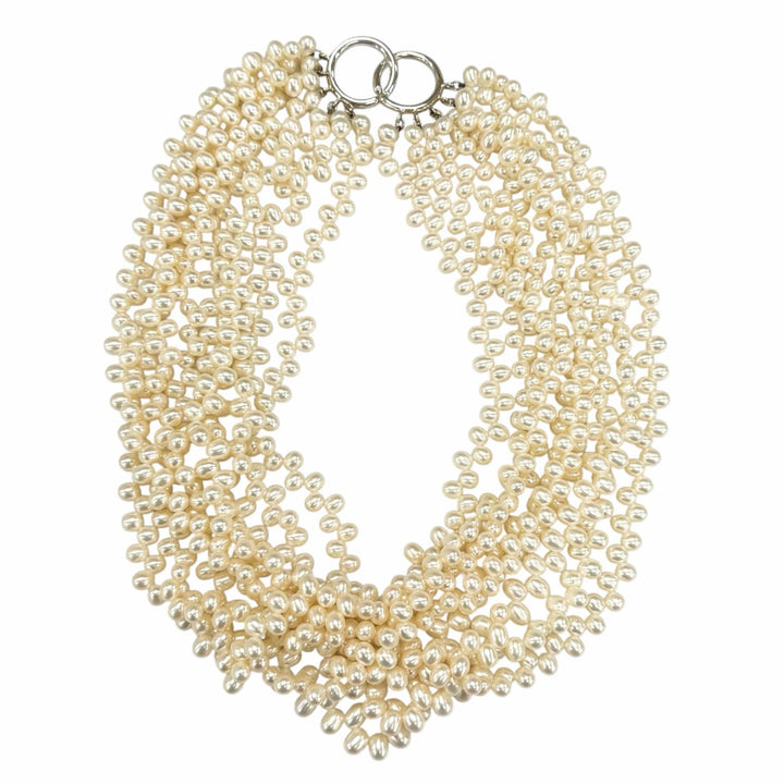 美品★TIFFANY&amp;Co. ティファニー パロマピカソ パール 925 トルセード 8連 ネックレス アイボリー 重量195.5g レディース 箱・保存袋付き
