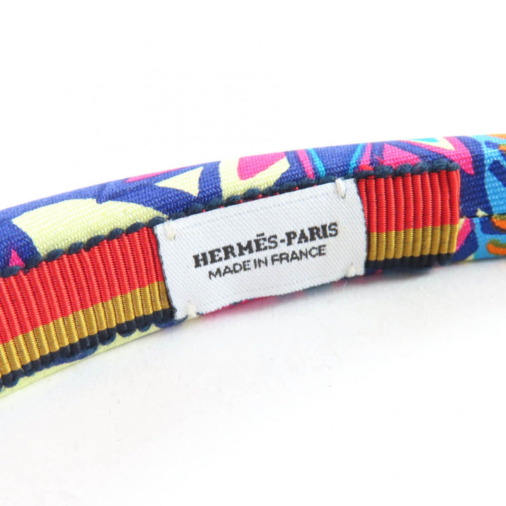 未使用品☆HERMES エルメス ヘアバンド エルザ ワイルド・シンガポール シルク マルチカラー 現行品 カチューシャ ヘアアクセサリー 仏製