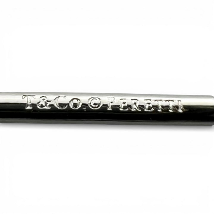 極美品▲TIFFANY&amp;Co. ティファニー バイザヤード AG925 ダイヤモンド オープンハート ドロップ ピアス シルバー 重量1.6g レディース