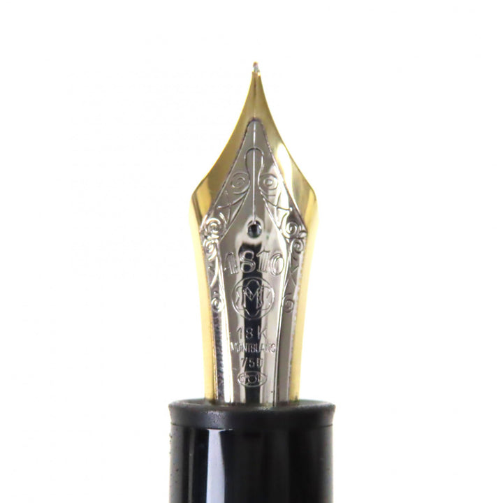 良品▼MONTBLANC モンブラン マイスターシュテュック 149 18K ホワイトスター 万年筆 ブラック ゴールド ドイツ製 メンズ