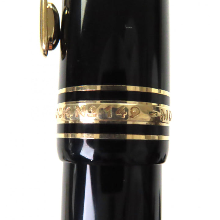 良品▼MONTBLANC モンブラン マイスターシュテュック 149 18K ホワイトスター 万年筆 ブラック ゴールド ドイツ製 メンズ