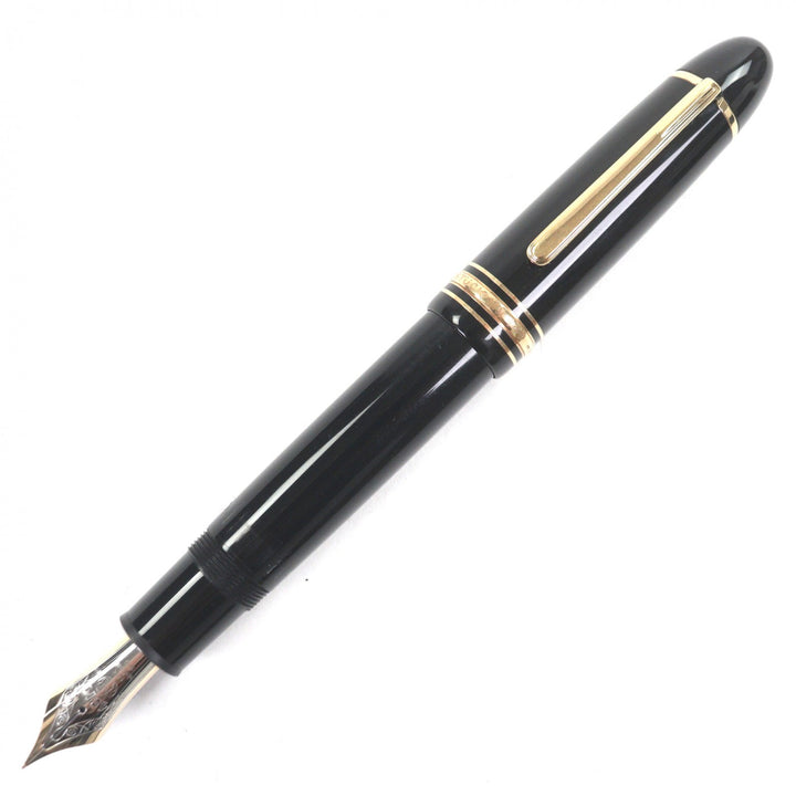 美品▼MONTBLANC モンブラン マイスターシュテュック 149 ペン先14K Fニブ ホワイトスター 万年筆 ブラック ゴールド ドイツ製 メンズ