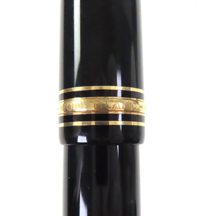 美品▼MONTBLANC モンブラン マイスターシュテュック 149 ペン先14K Fニブ ホワイトスター 万年筆 ブラック ゴールド ドイツ製 メンズ