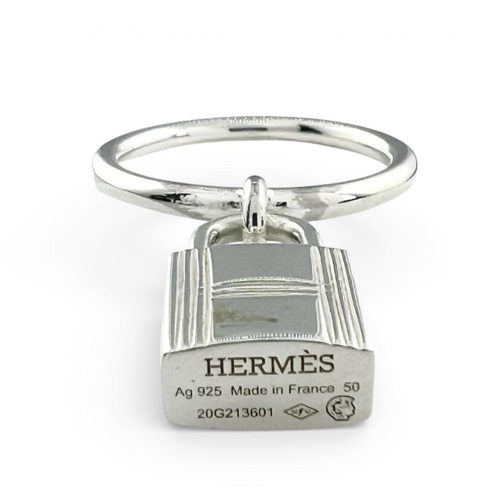 極美品▲HERMES エルメス 2020年製 アミュレット カデナ AG925 リング・指輪 シルバー 50 フランス製 重量5.5g レディース