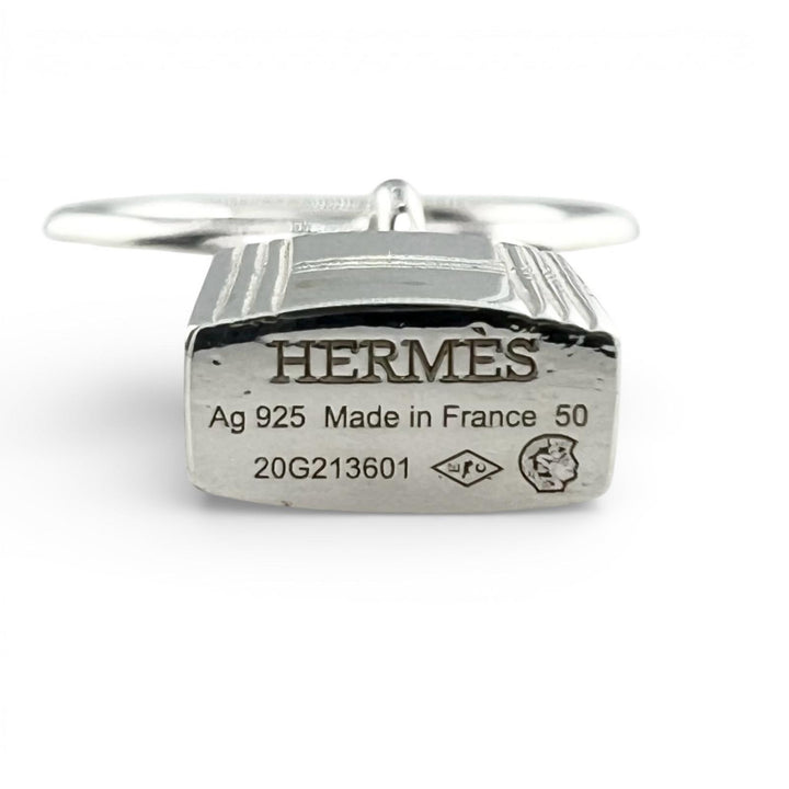 極美品▲HERMES エルメス 2020年製 アミュレット カデナ AG925 リング・指輪 シルバー 50 フランス製 重量5.5g レディース