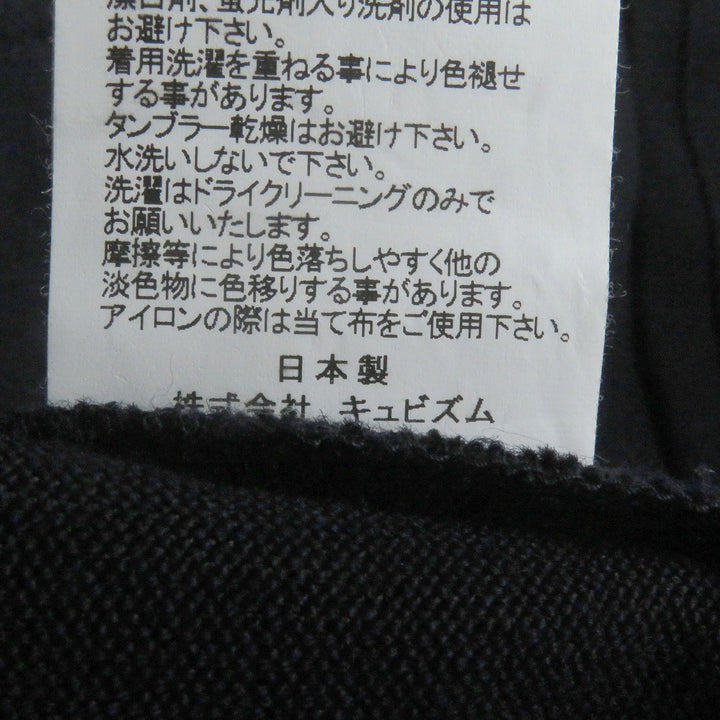 極美品□VISVIM ビズビム ウール リネン ディアスキン レザーパッチ カバーオール ブルゾンジャケット ネイビー 2 日本製 正規品 メンズ