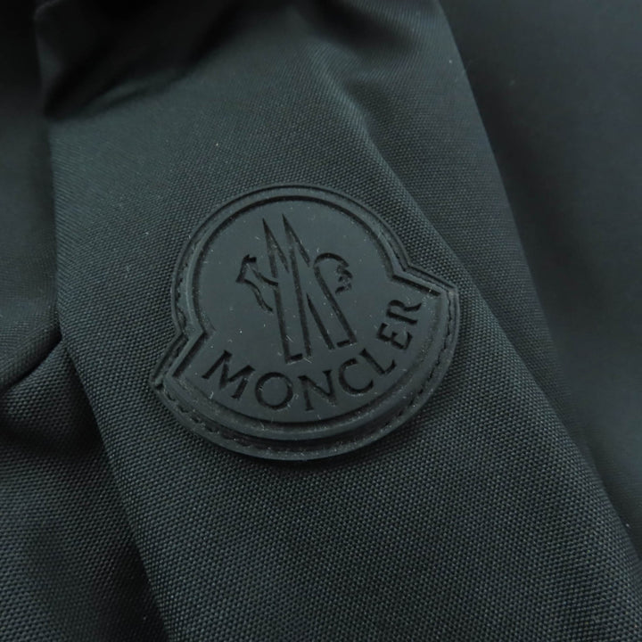 極美品★MONCLER モンクレール ATHELAS アセラス ロゴワッペン・フード付 袖フリル バックプリーツ コート 黒 8anni130cm 正規品 キッズ