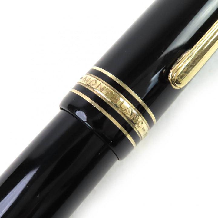 良品△MONTBLANC モンブラン マイスターシュテュック 149 ペン先14K Fニブ ホワイトスター 万年筆 ブラック ゴールド 西ドイツ製 メンズ