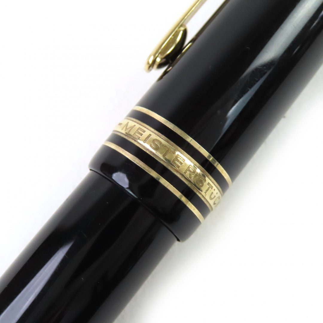 良品△MONTBLANC モンブラン マイスターシュテュック 149 ペン先14K Fニブ ホワイトスター 万年筆 ブラック ゴールド 西ドイツ製 メンズ