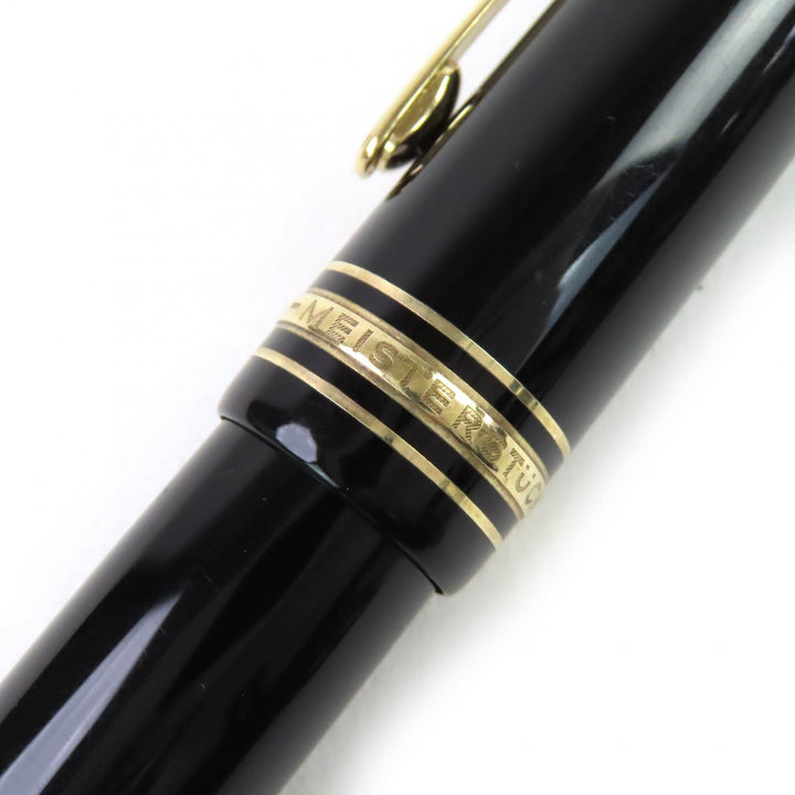 良品△MONTBLANC モンブラン マイスターシュテュック 149 ペン先14K Fニブ ホワイトスター 万年筆 ブラック ゴールド 西ドイツ製 メンズ