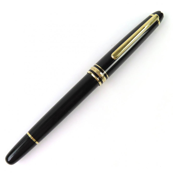 良品△MONTBLANC モンブラン マイスターシュテュック クラシック ペン先14K Ｍニブ ホワイトスター 万年筆 ブラック ゴールド ドイツ製