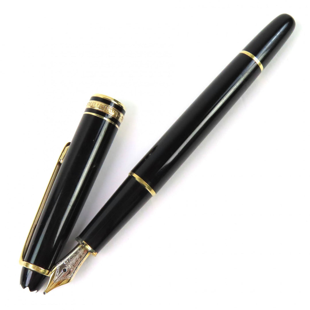 良品△MONTBLANC モンブラン マイスターシュテュック クラシック ペン先14K Ｍニブ ホワイトスター 万年筆 ブラック ゴールド ドイツ製