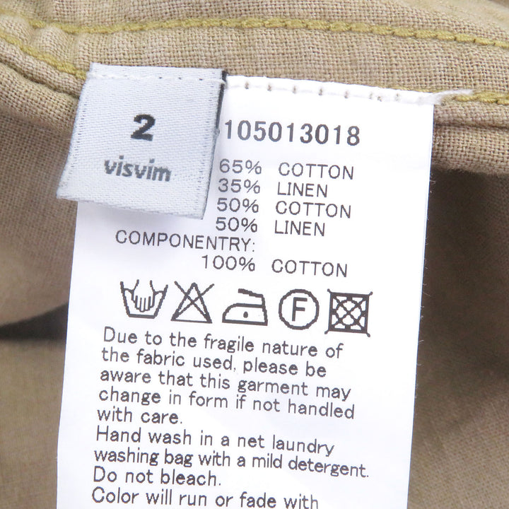 美品□VISVIM ビズビム 15SS TOWNSEND COAT PRIME コットン リネン フーデッド フィールドコート ベージュ 2 日本製 正規品 メンズ