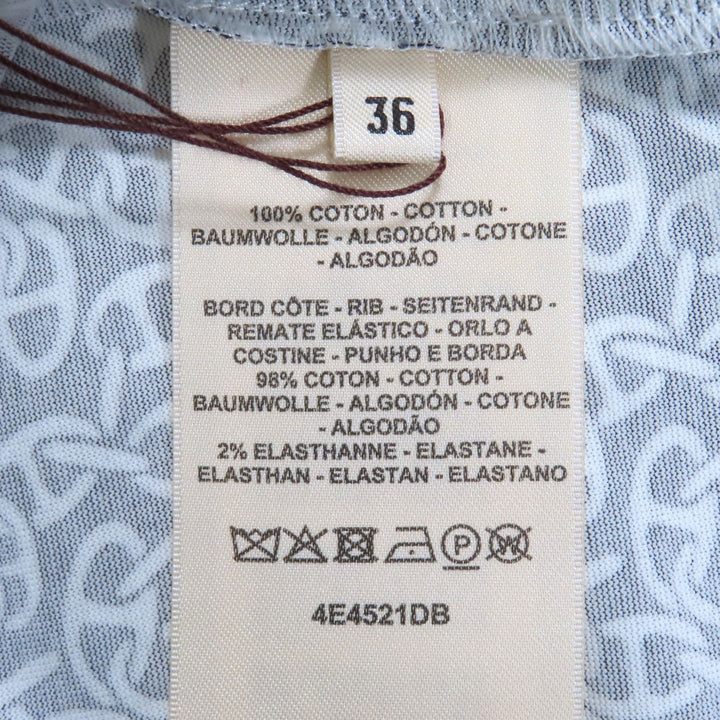 未使用品◇HERMES エルメス 24SS 4E4521DB Naoussa Chaine マイクロ ナウサ・シェーヌ コットン100％ ワンピース 36 フランス製 正規品