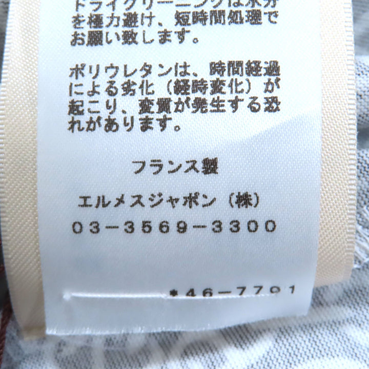 未使用品◇HERMES エルメス 24SS 4E4521DB Naoussa Chaine マイクロ ナウサ・シェーヌ コットン100％ ワンピース 36 フランス製 正規品