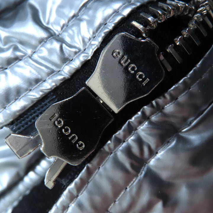 未使用品◇GUCCI グッチ 24SS 771447 リゾートコレクション 　メタリック ジップアップ ランウェイ着用 コート 36 イタリア製 正規品
