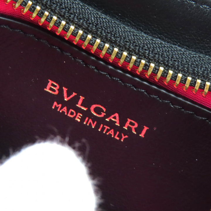未使用品△BVLGARI ブルガリ 292051 セルペンティ エリプス スモール 2WAY レザー ハンドバック チェーン ショルダーバッグ ブラック