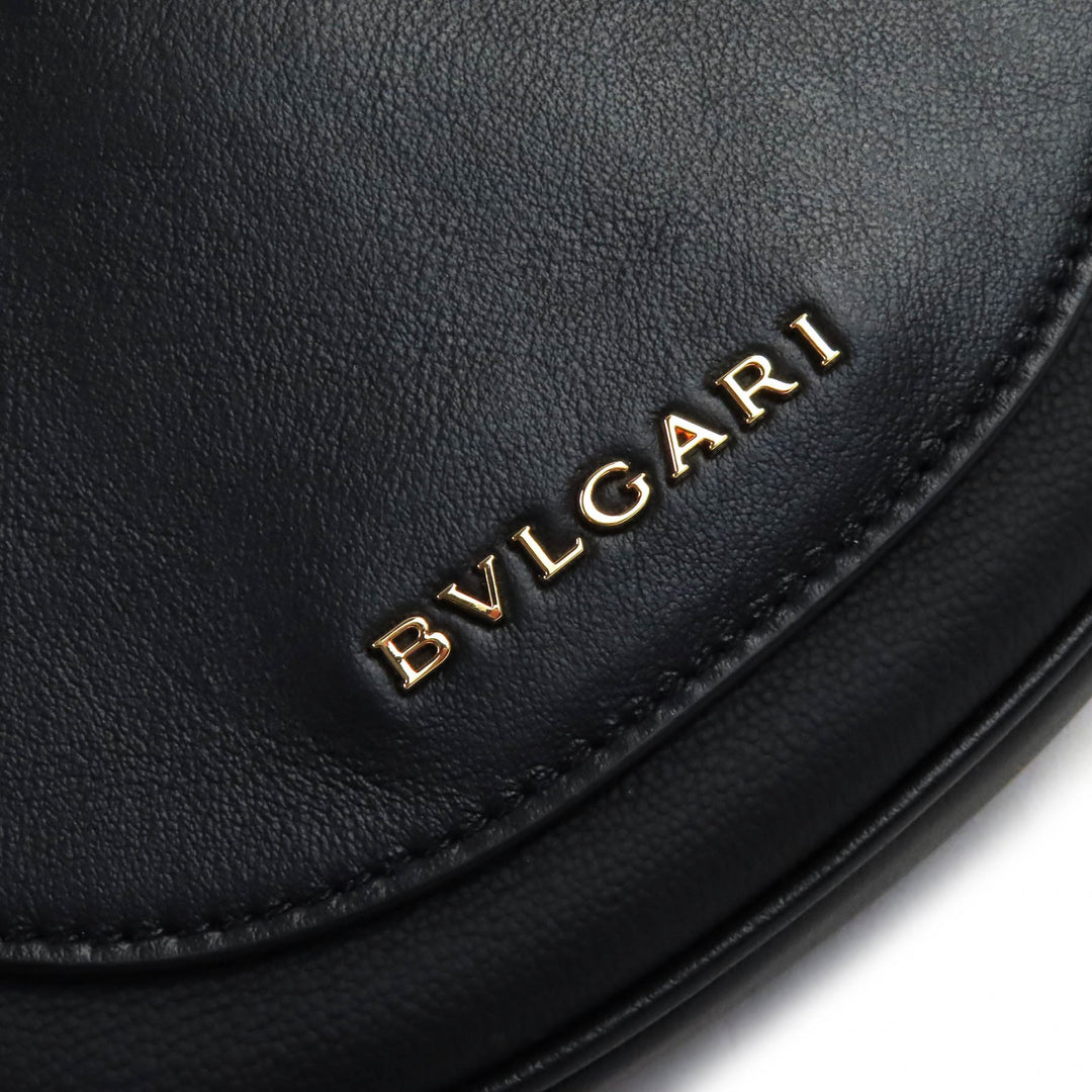 未使用品△BVLGARI ブルガリ 292051 セルペンティ エリプス スモール 2WAY レザー ハンドバック チェーン ショルダーバッグ ブラック