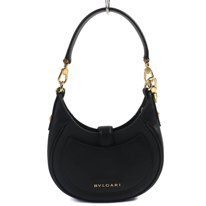 未使用品△BVLGARI ブルガリ 292051 セルペンティ エリプス スモール 2WAY レザー ハンドバック チェーン ショルダーバッグ ブラック