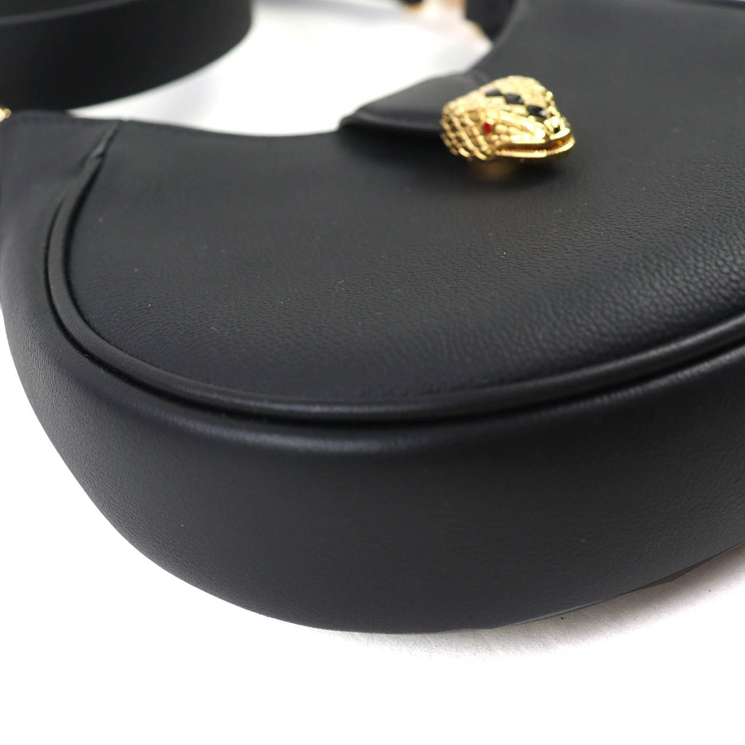 未使用品△BVLGARI ブルガリ 292051 セルペンティ エリプス スモール 2WAY レザー ハンドバック チェーン ショルダーバッグ ブラック