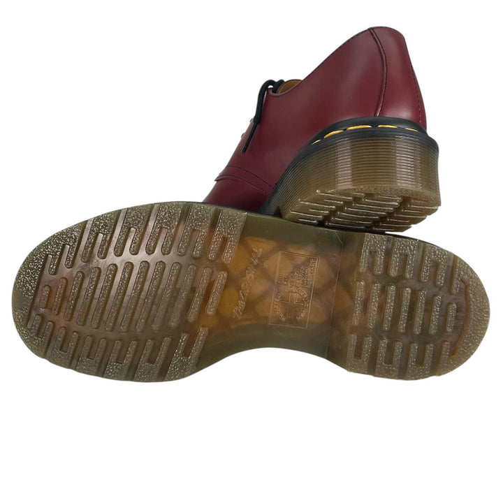 未使用品▲Dr.Martens ドクターマーチン 11838600 1461 3ホールシューズ イエローステッチ レザーシューズ チェリーレッド 5 レディース