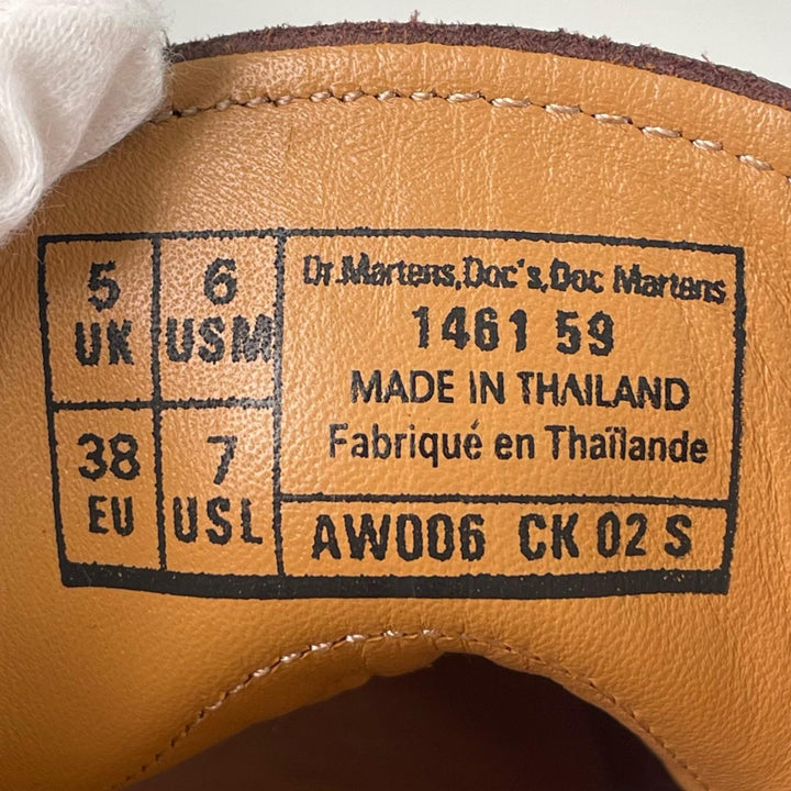 未使用品▲Dr.Martens ドクターマーチン 11838600 1461 3ホールシューズ イエローステッチ レザーシューズ チェリーレッド 5 レディース