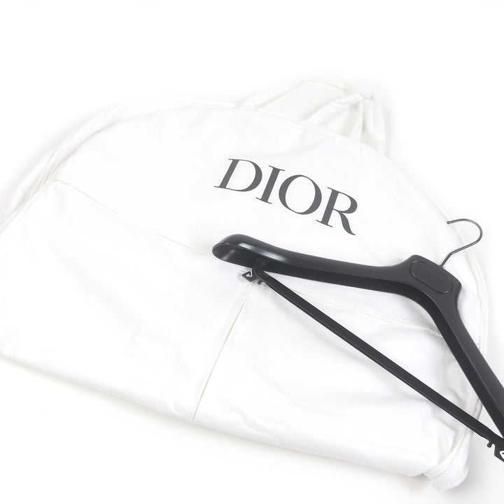 極美品□DIOR ディオール オム 293C440A4451 ジャルダン カプセルコレクション ロゴ刺繍 カバーオール ブルゾン 黒 48 イタリア製 正規品