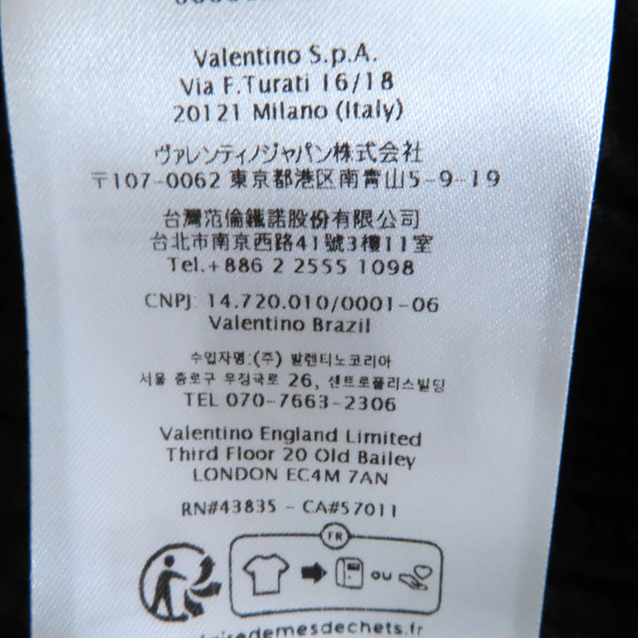 美品◇Valentino ヴァレンチノ 24AW 5B0KC59L8V7 バージンウール100％ オーバーサイズ ケーブル編み ニット セーター 黒 S 伊製 正規品