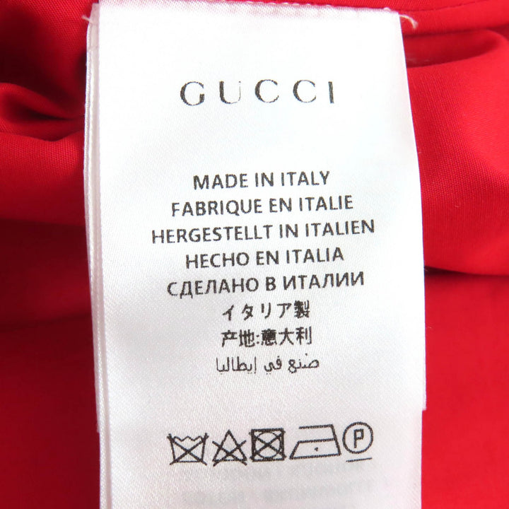 極美△GUCCI グッチ 560915 Horsebit Midi Pleated long Skirt ホースビット柄 GGボタン ロング タック フレアスカート レッド 38 正規品